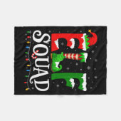 Couverture Polaire Elf Squad Funny Christmas Family Pajamas (Devant (Horizontal))