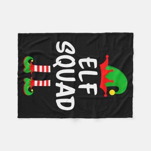 Couverture Polaire Elf Squad Matching Family Christmas  (Devant (Horizontal))