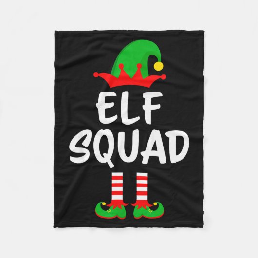Couverture Polaire Elf Squad Matching Family Christmas  (Devant)