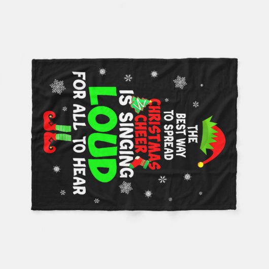 Couverture Polaire Elf Xmas The Way To Spread Christmas Cheer Men Wom (Devant (Horizontal))