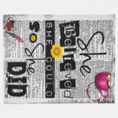 Couverture Polaire Elle a cru qu'elle pourrait (dictionnaire) - (Devant (Horizontal))