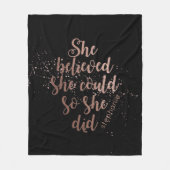 Couverture Polaire "Elle Croyait Pouvoir Le Faire" Personnalisé (Devant)