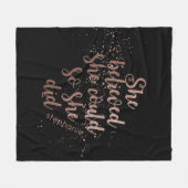 Couverture Polaire "Elle Croyait Pouvoir Le Faire" Personnalisé (Devant (Horizontal))