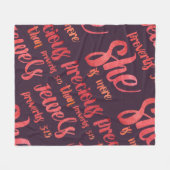 Couverture Polaire Elle est plus précieuse que Bijoux Proverbes 3:15 (Devant (Horizontal))