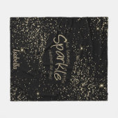 Couverture Polaire Elle Feuille une petite étincelle où elle va (Devant (Horizontal))