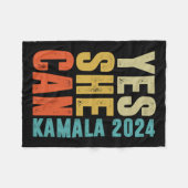 Couverture Polaire Elle Peut Kamala 2024 Couleurs Rétro (Devant (Horizontal))