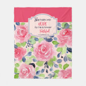 Couverture Polaire Elle se tient sur le vers de bible de 1:9 de (Devant)