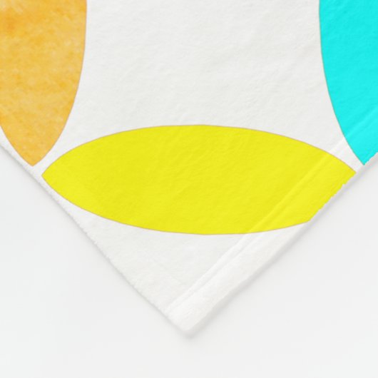 Couverture Polaire Ellipse Motif Art Abstrait (Coin)