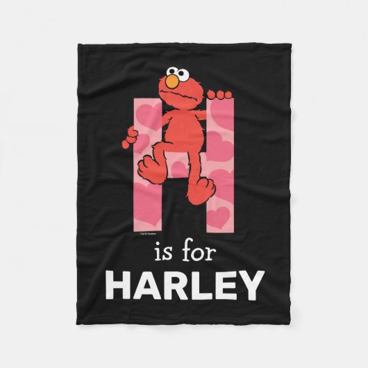 Couverture Polaire Elmo Alphabet | Coeurs H (Devant)