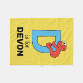 Couverture Polaire Elmo Alphabet | D Bleu (Devant (Horizontal))