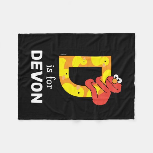 Couverture Polaire Elmo Alphabet | D Canard (Devant (Horizontal))