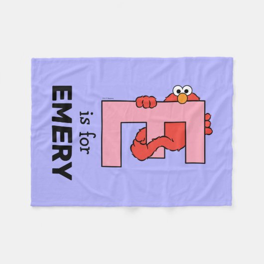 Couverture Polaire Elmo Alphabet | E Rose (Devant (Horizontal))