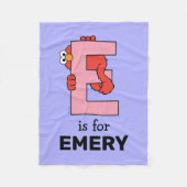 Couverture Polaire Elmo Alphabet | E Rose (Devant)