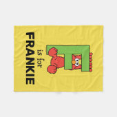 Couverture Polaire Elmo Alphabet | F Vert (Devant (Horizontal))