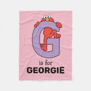 Couverture Polaire Elmo Alphabet   G Violet
