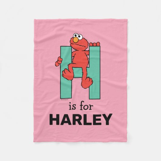 Couverture Polaire Elmo Alphabet | H Vert (Devant)