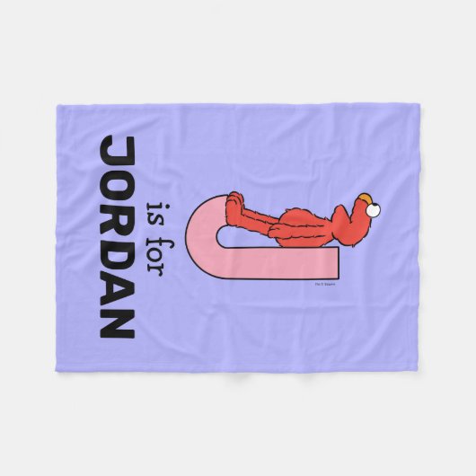 Couverture Polaire Elmo Alphabet | J rose (Devant (Horizontal))