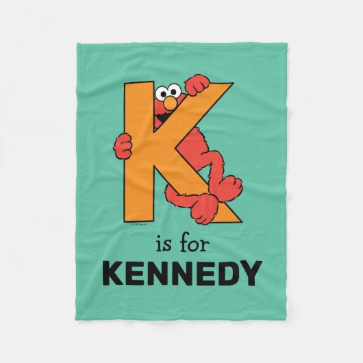 Couverture Polaire Elmo Alphabet | K Orange (Devant)