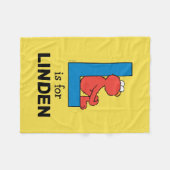 Couverture Polaire Elmo Alphabet | L Bleu (Devant (Horizontal))