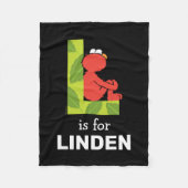 Couverture Polaire Elmo Alphabet | L feuille (Devant)