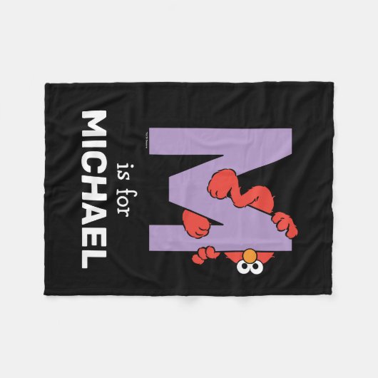 Couverture Polaire Elmo Alphabet | M pourpre (Devant (Horizontal))