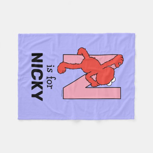 Couverture Polaire Elmo Alphabet | N rose (Devant (Horizontal))