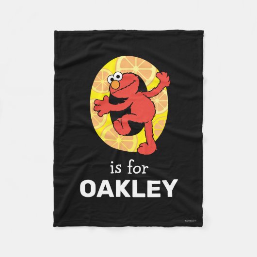 Couverture Polaire Elmo Alphabet | O orange (Devant)