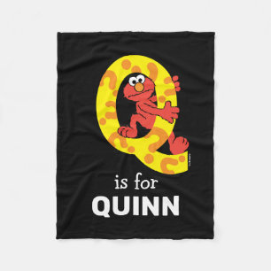 Couverture Polaire Elmo Alphabet   Point de question Q