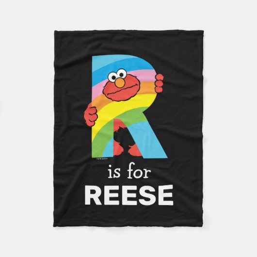 Couverture Polaire Elmo Alphabet | R Rainbow (Devant)