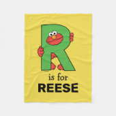 Couverture Polaire Elmo Alphabet | R Vert (Devant)