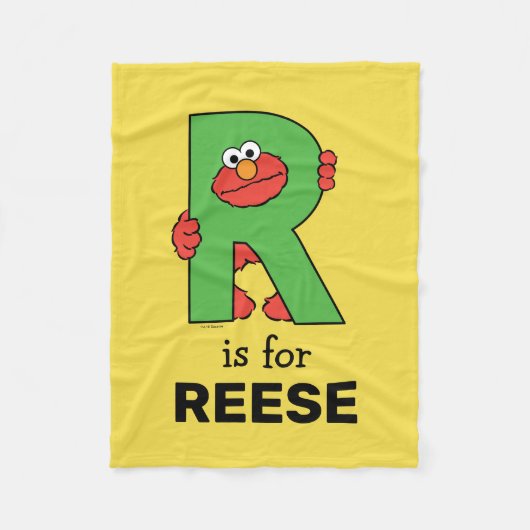 Couverture Polaire Elmo Alphabet | R Vert (Devant)