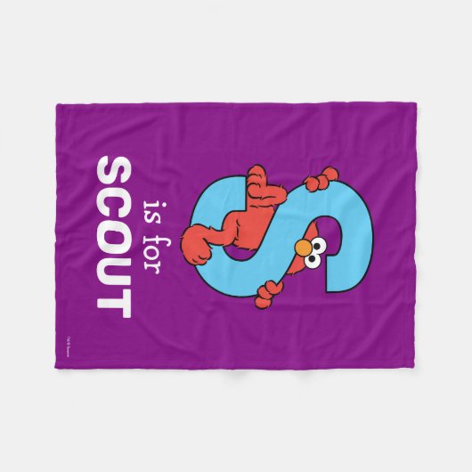 Couverture Polaire Elmo Alphabet | S Bleu (Devant (Horizontal))