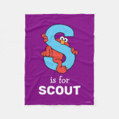 Couverture Polaire Elmo Alphabet | S Bleu (Devant)