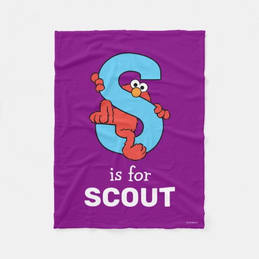 Couverture Polaire Elmo Alphabet | S Bleu (Devant)