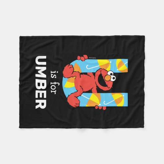 Couverture Polaire Elmo Alphabet | U Parapluie (Devant (Horizontal))