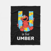 Couverture Polaire Elmo Alphabet | U Parapluie (Devant)