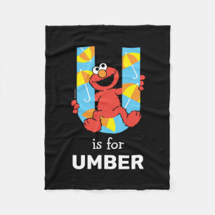 Couverture Polaire Elmo Alphabet   U Parapluie