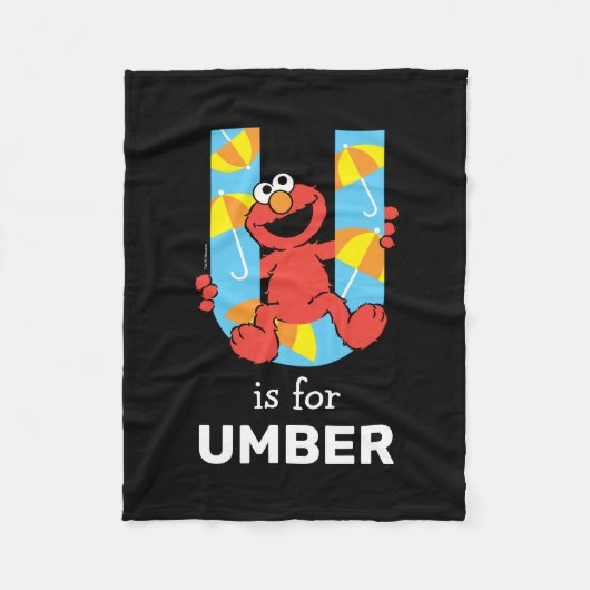 Couverture Polaire Elmo Alphabet | U Parapluie (Devant)