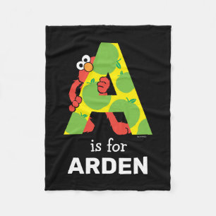 Couverture Polaire Elmo Alphabet   Une pomme
