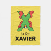 Couverture Polaire Elmo Alphabet | Vert X (Devant)