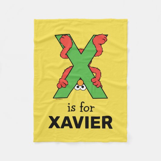 Couverture Polaire Elmo Alphabet | Vert X (Devant)