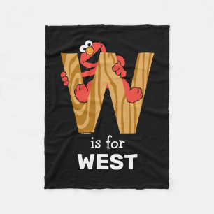 Couverture Polaire Elmo Alphabet W Bois