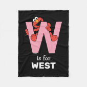 Couverture Polaire Elmo Alphabet | W rose (Devant)