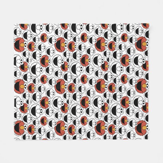 Couverture Polaire Elmo Color Pop Face Pattern (Devant (Horizontal))