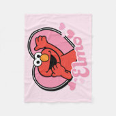 Couverture Polaire Elmo dans le coeur Valentine (Devant)