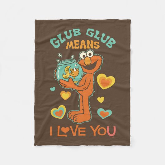 Couverture Polaire Elmo Holding son poisson rouge animal (Devant)