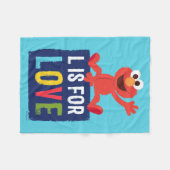 Couverture Polaire Elmo | L est pour l'amour (Devant (Horizontal))