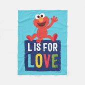 Couverture Polaire Elmo | L est pour l'amour (Devant)