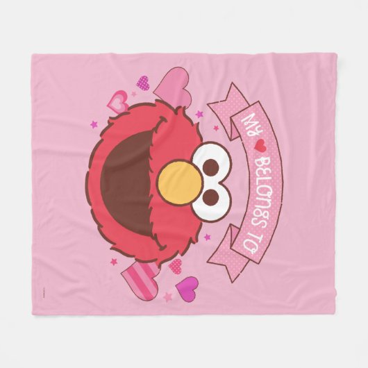 Couverture Polaire Elmo | Mon Coeur Appartient À Elmo (Devant (Horizontal))