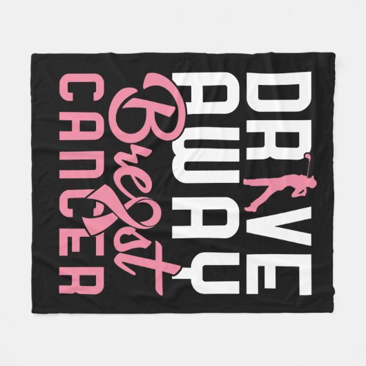Couverture Polaire Éloigner le cancer du sein (Devant (Horizontal))